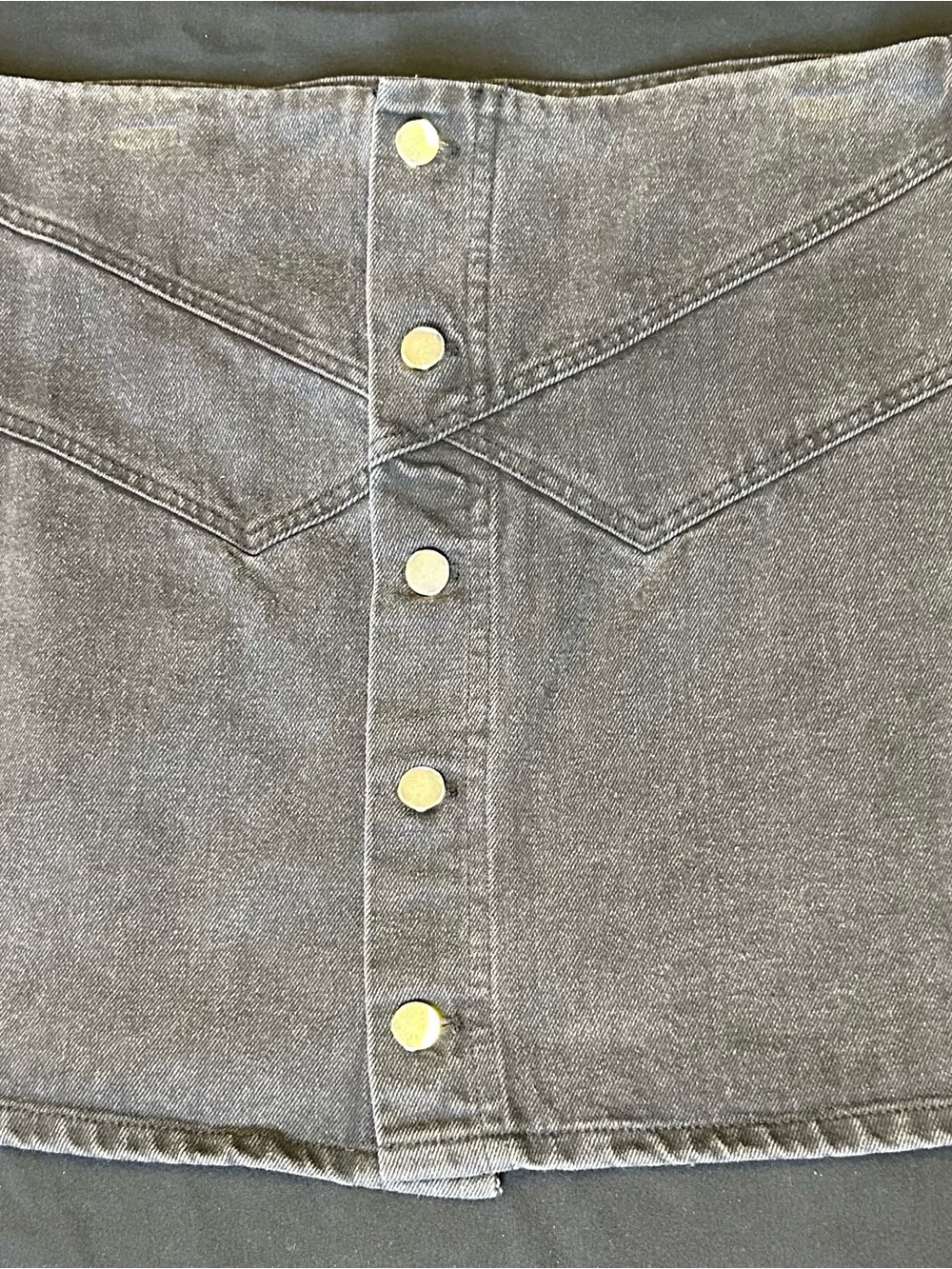 BNWT Gianni Bini Black Denim Button Down Mini Skirt- Juniors L